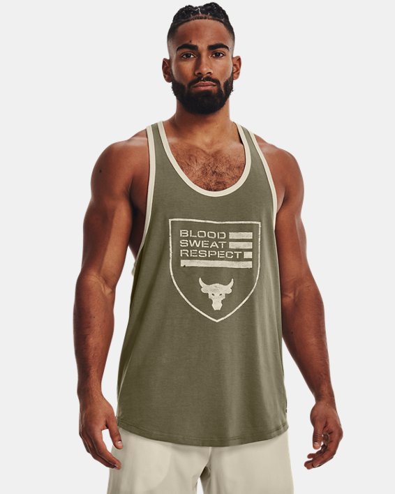 Men's Project Rock BSR Flag Tank in Green image number 0